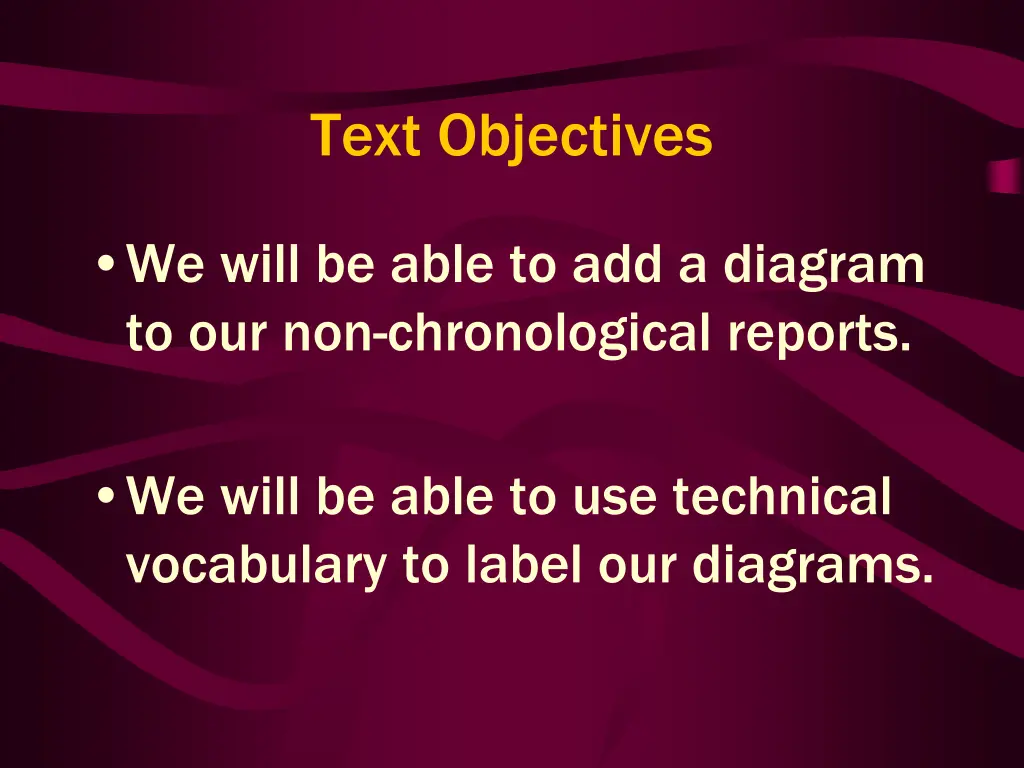 text objectives