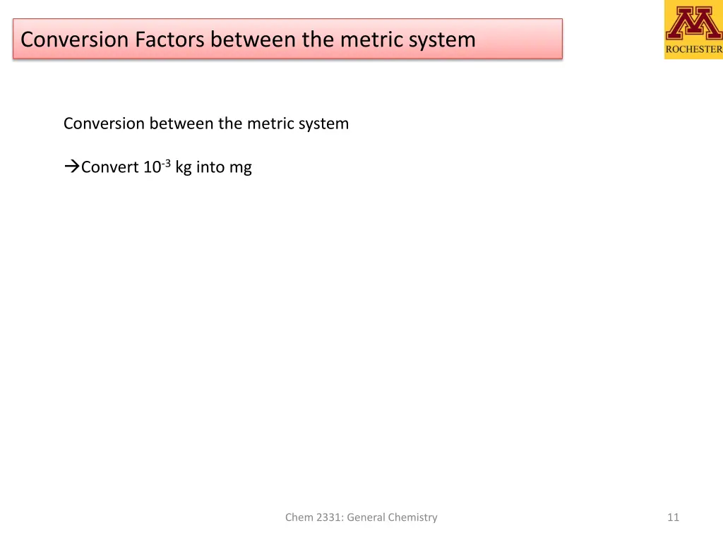 conversion factors between the metric system 1
