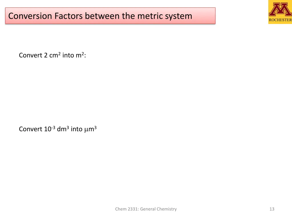 conversion factors between the metric system 3