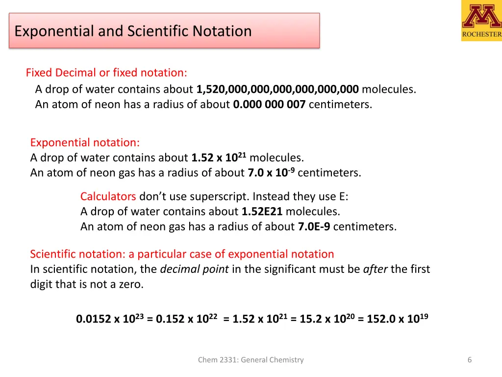 exponential and scientific notation