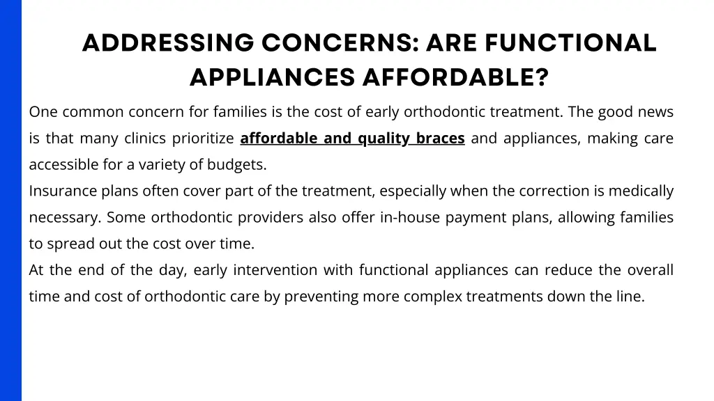 addressing concerns are functional appliances