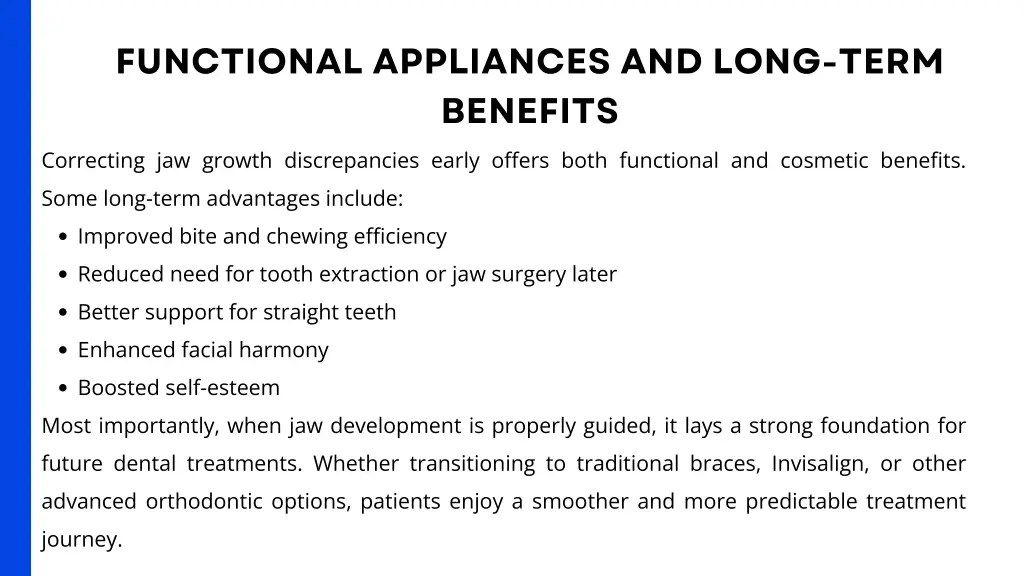 functional appliances and long term benefits