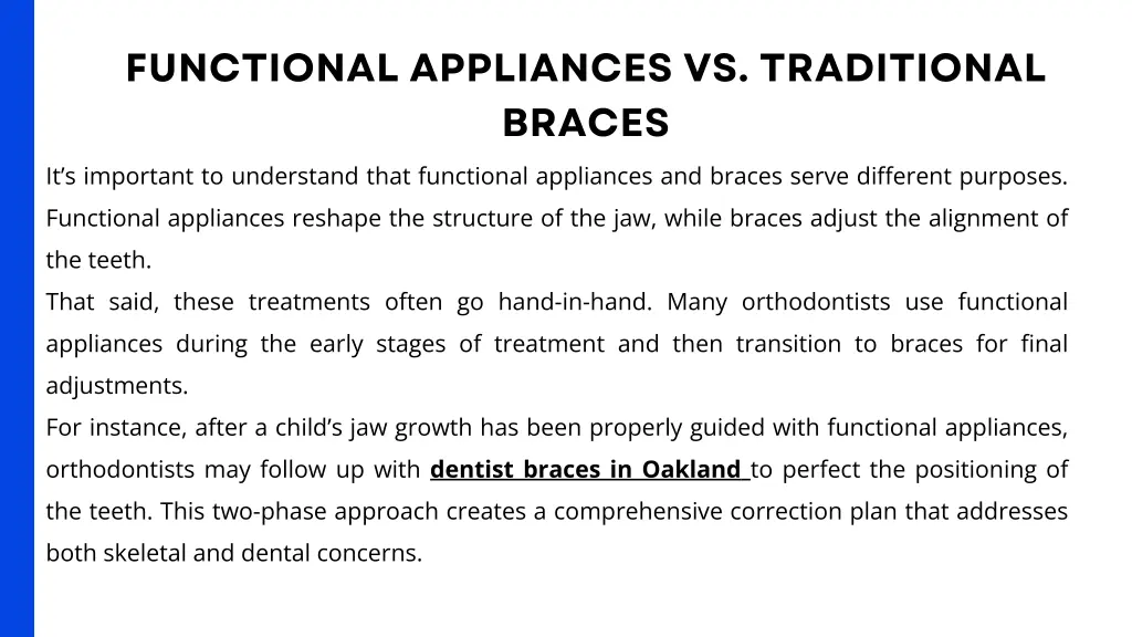 functional appliances vs traditional braces