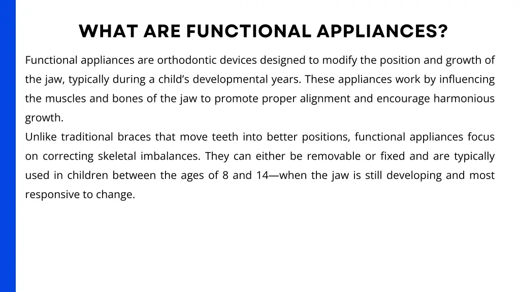 what are functional appliances