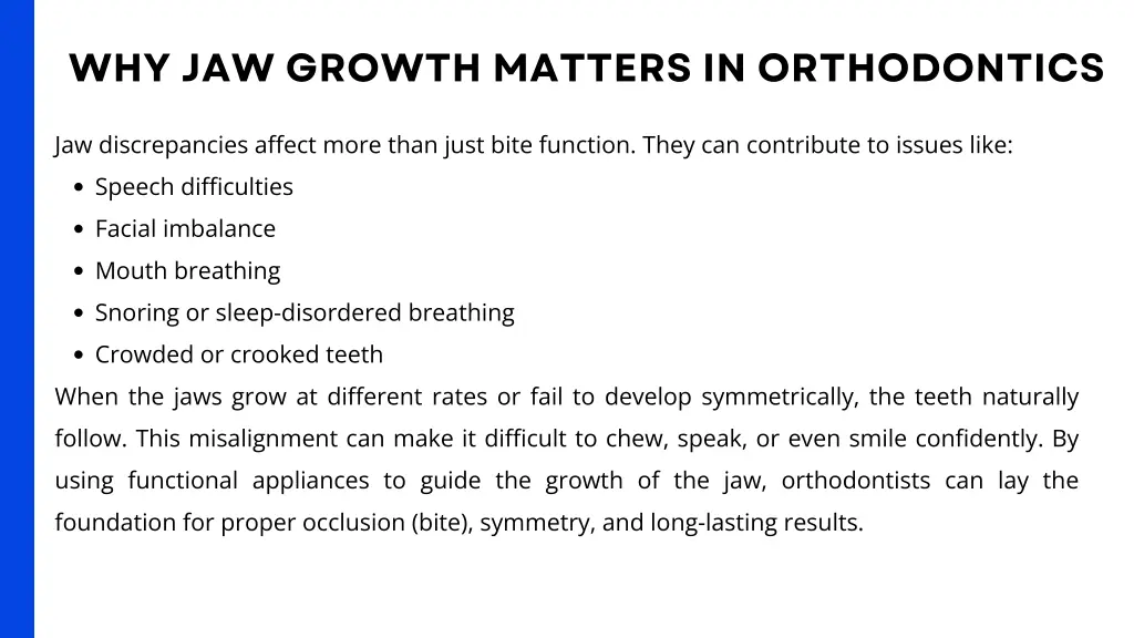 why jaw growth matters in orthodontics