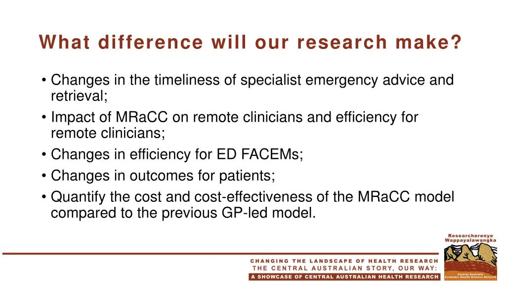 what difference will our research make