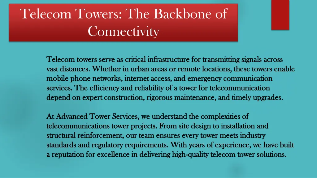 telecom towers the backbone of connectivity