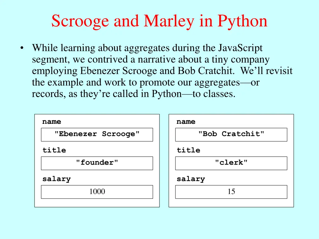 scrooge and marley in python
