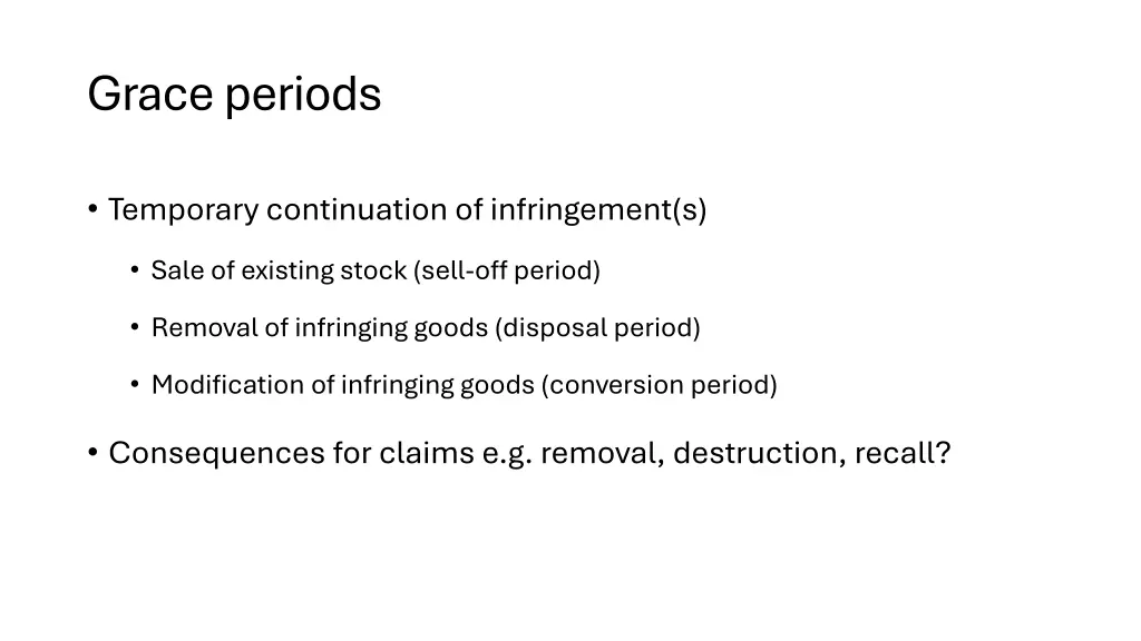 grace periods