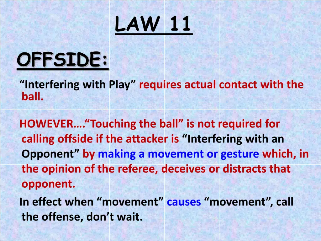 law 11 1