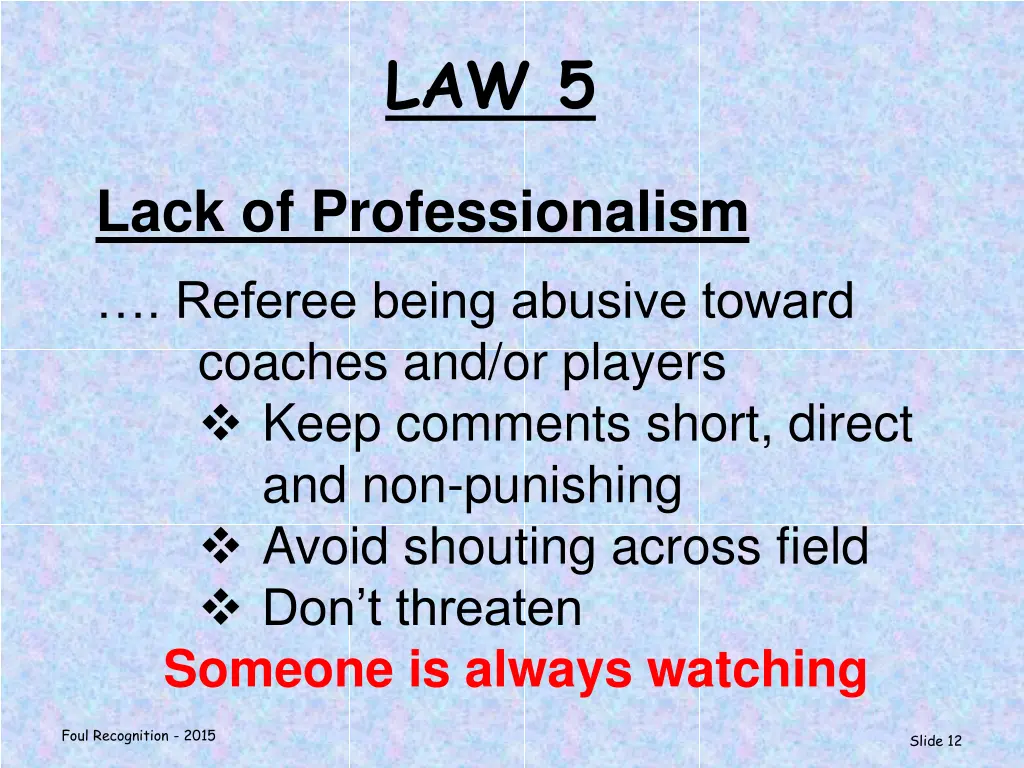 law 5 2
