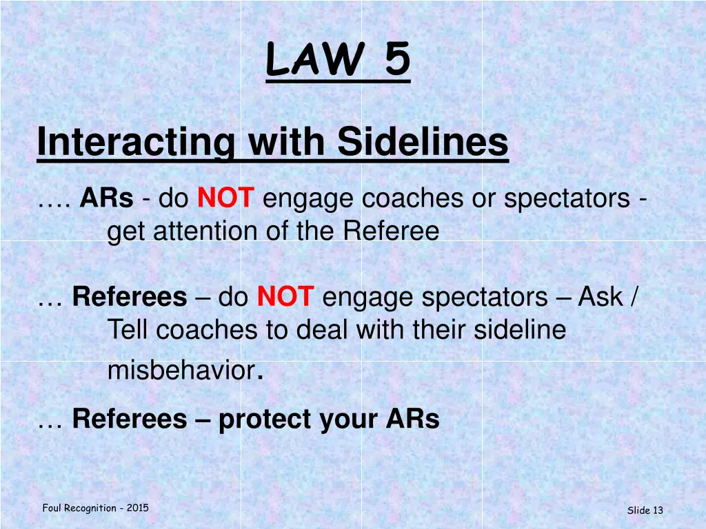 law 5 3