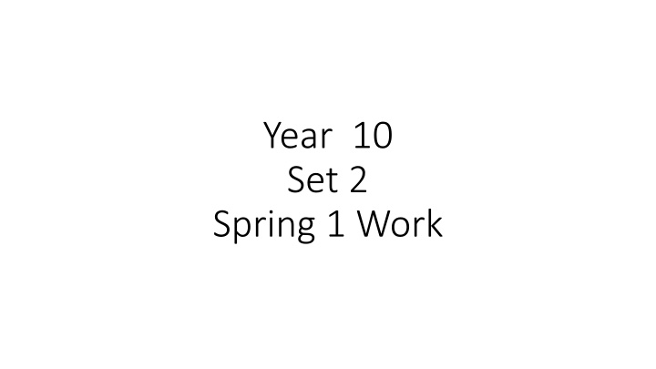 year 10 set 2 spring 1 work