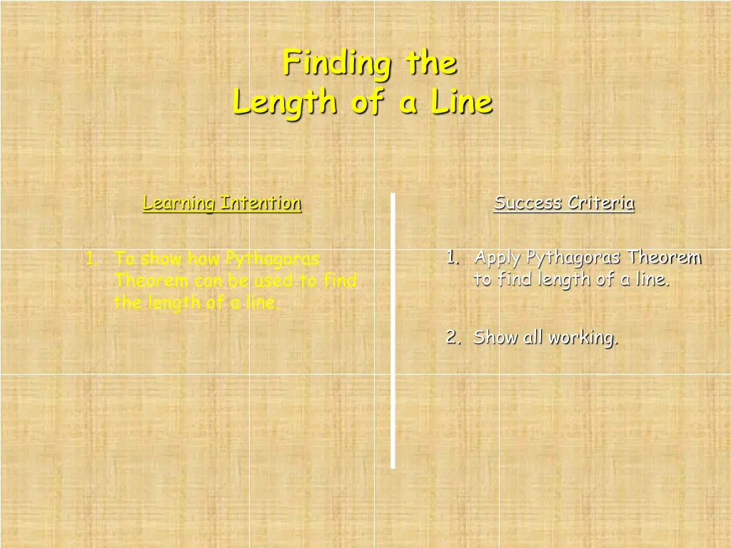 finding the length of a line