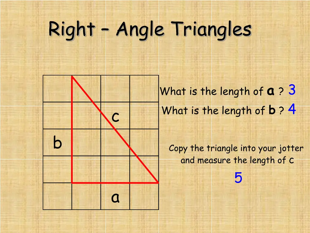right angle triangles 1