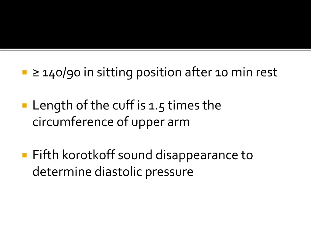 140 90 in sitting position after 10 min rest