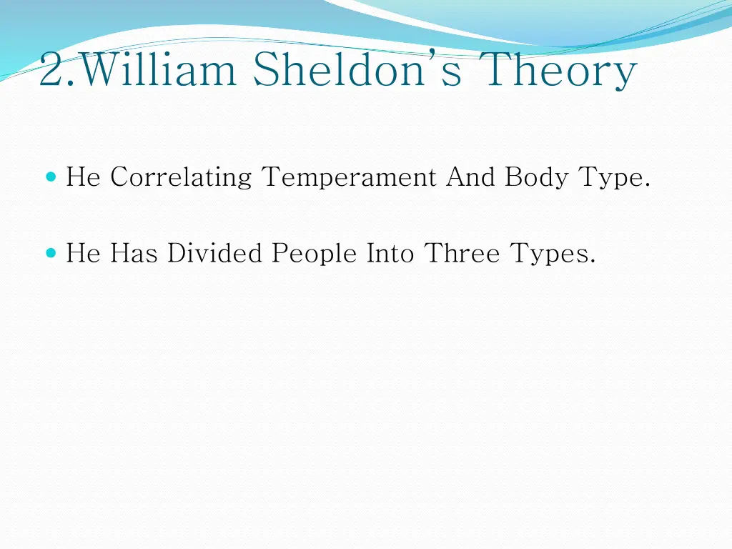 2 william sheldon s theory