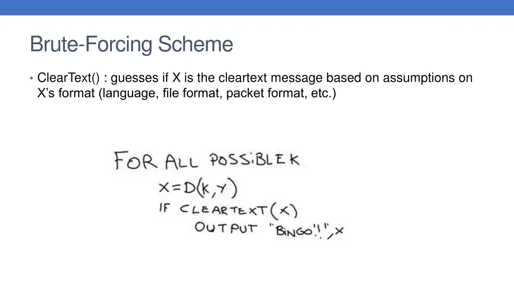 brute forcing scheme
