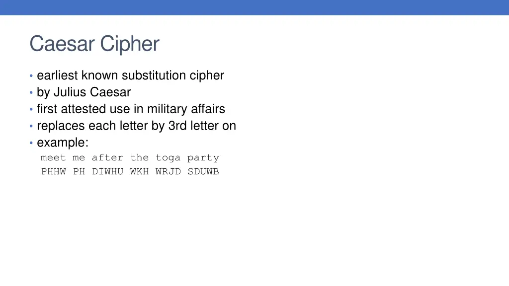 caesar cipher
