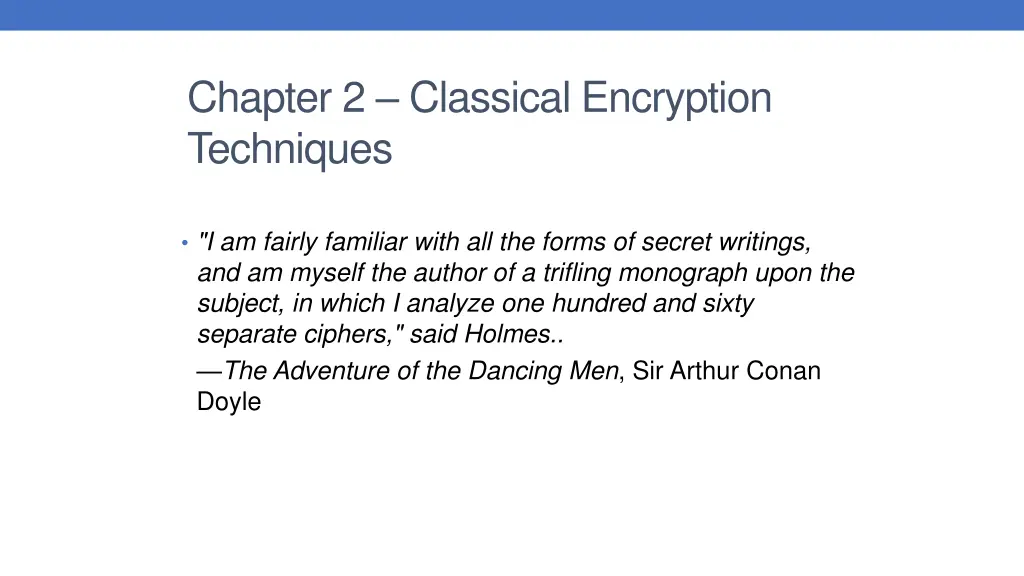 chapter 2 classical encryption techniques