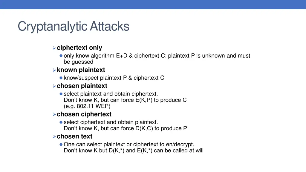 cryptanalytic attacks