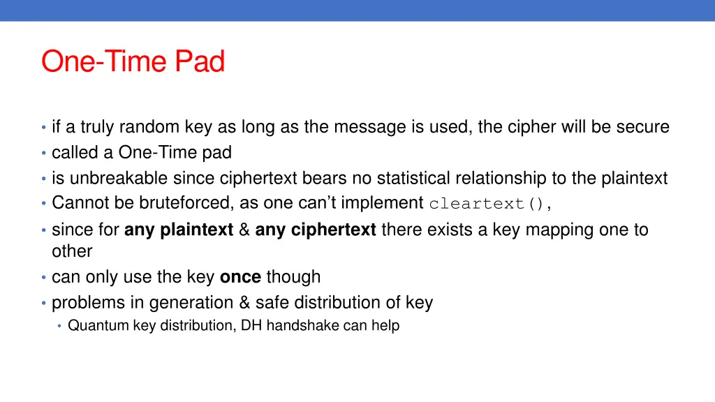one time pad