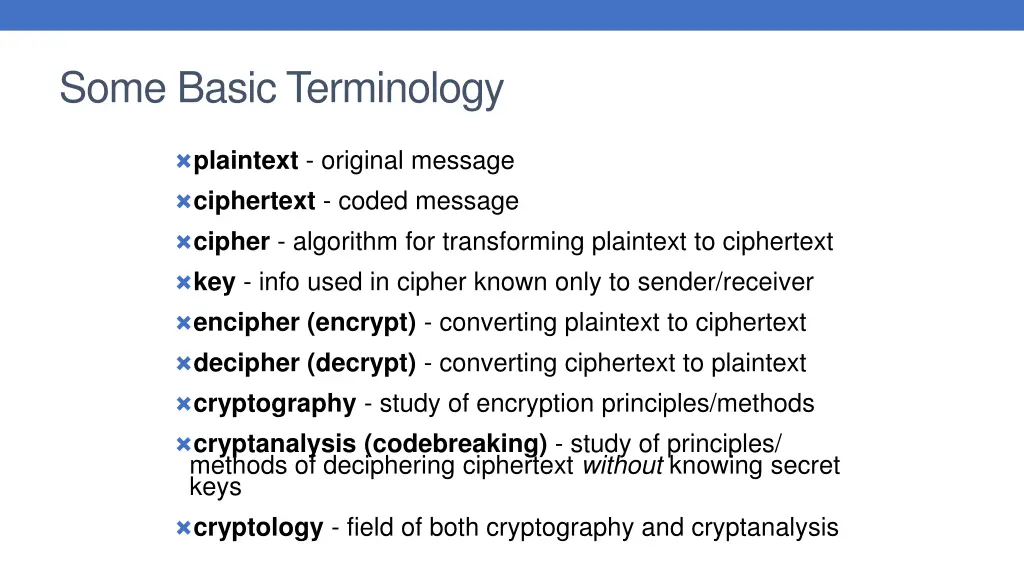 some basic terminology