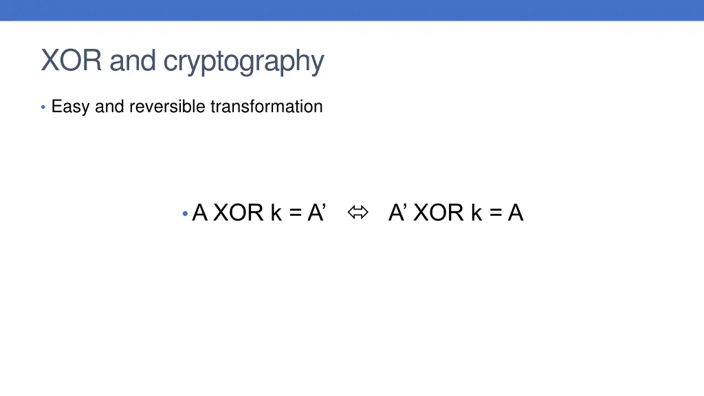xor and cryptography