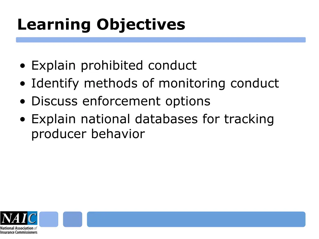 learning objectives