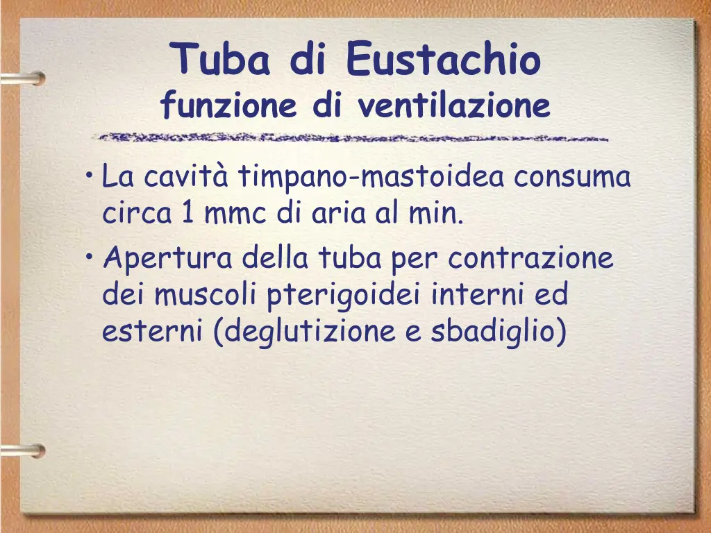 tuba di eustachio funzione di ventilazione