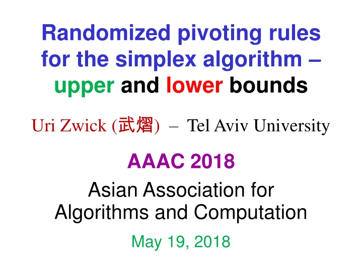 randomized pivoting rules for the simplex