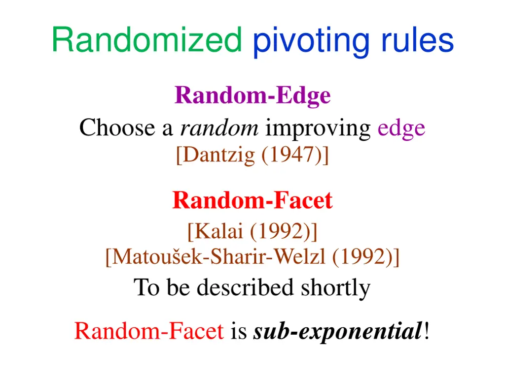 randomized pivoting rules