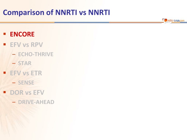 comparison of nnrti vs nnrti