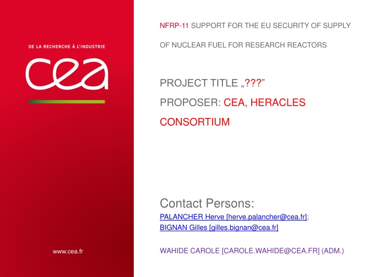 nfrp 11 support for the eu security of supply