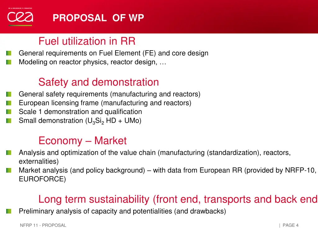proposal of wp 1