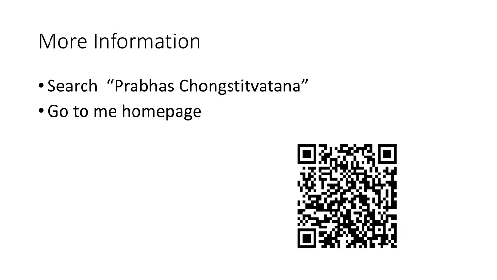 more information