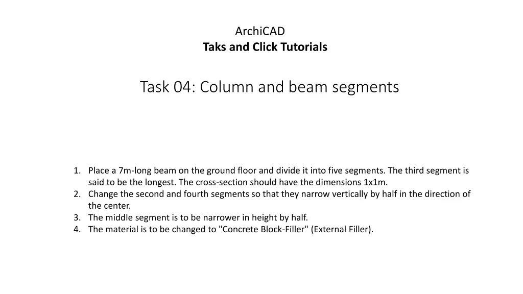 archicad taks and click tutorials