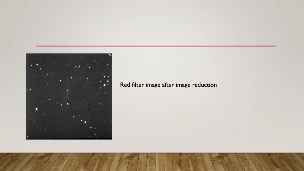 red filter image after image reduction