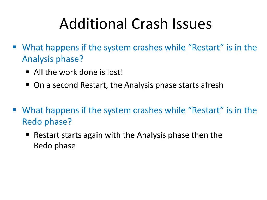 additional crash issues