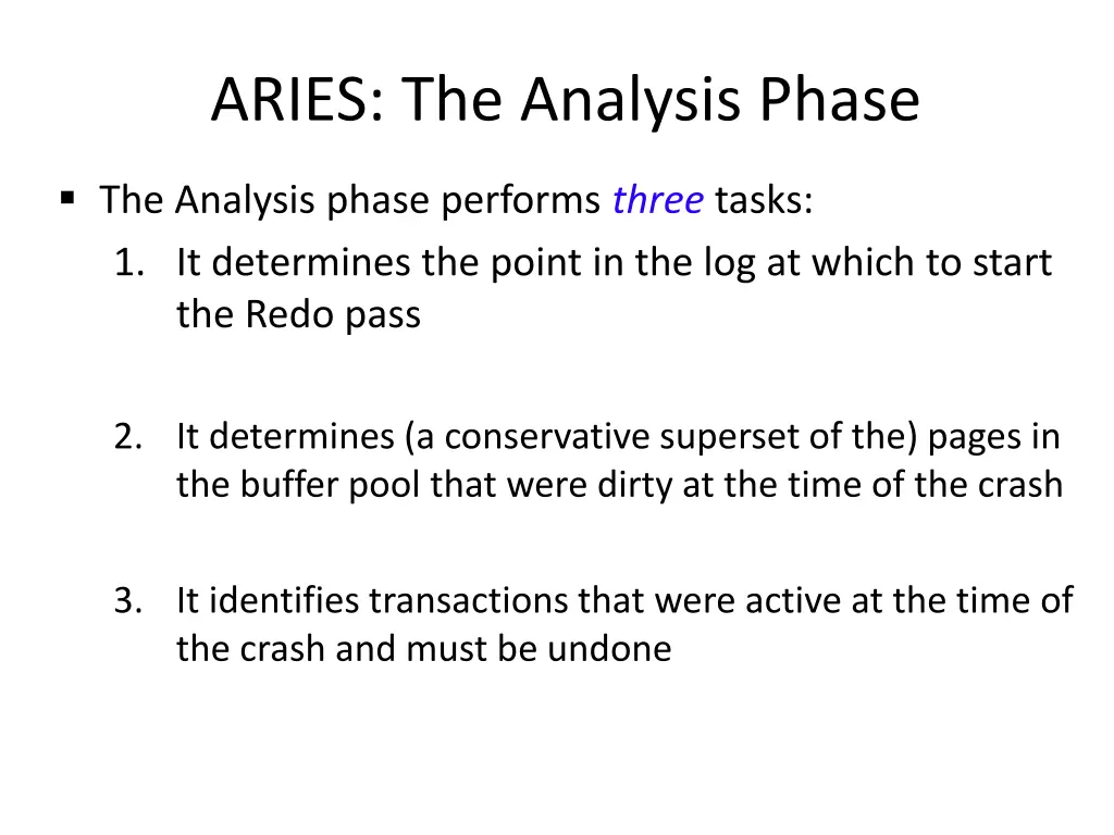 aries the analysis phase