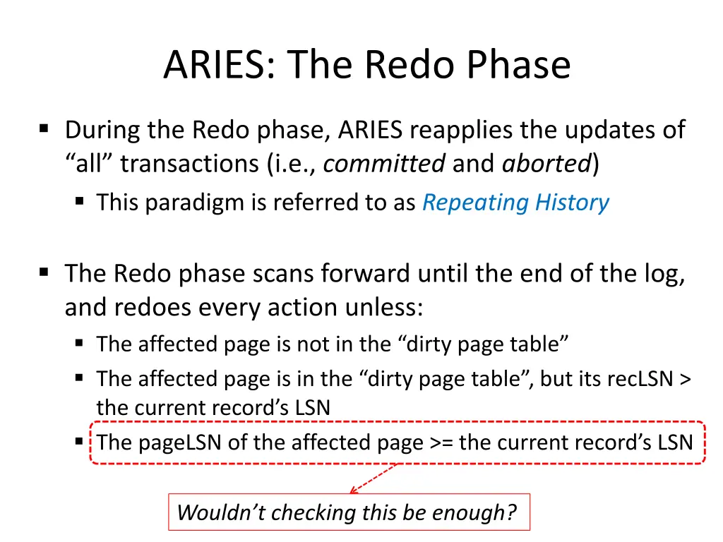 aries the redo phase