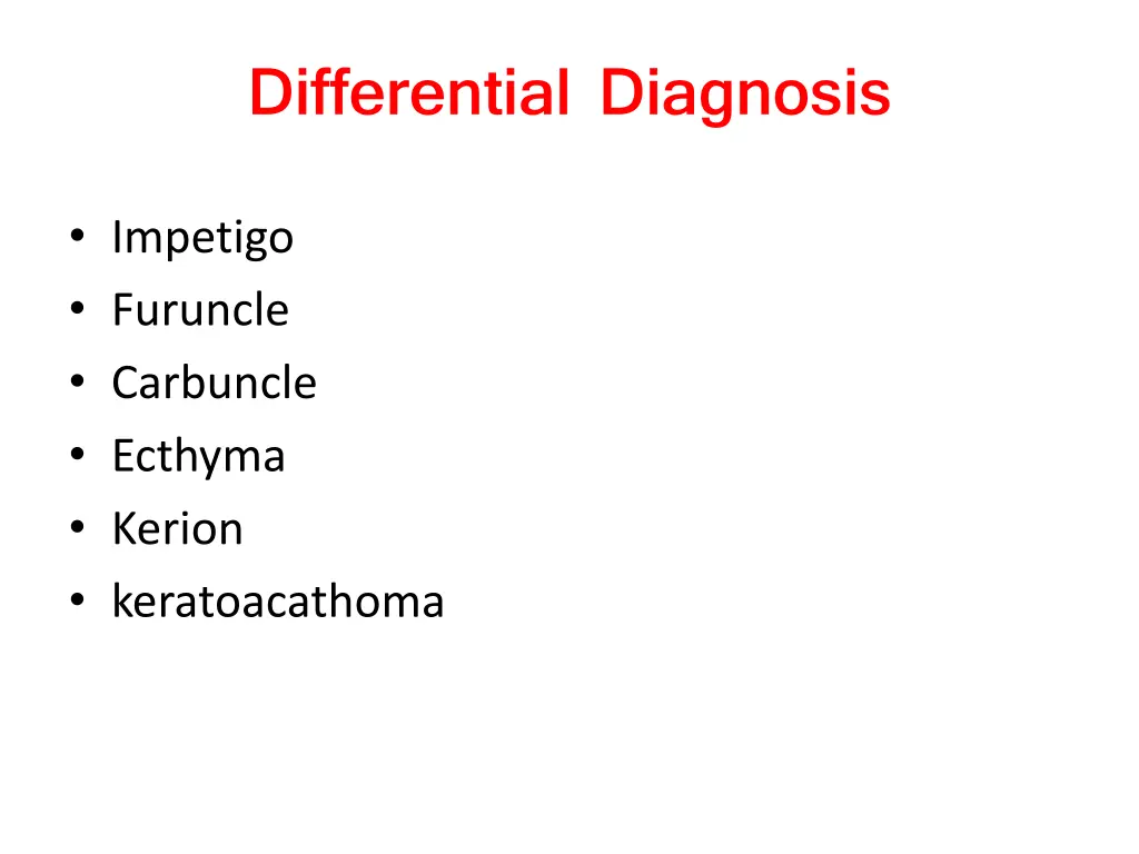 differential diagnosis