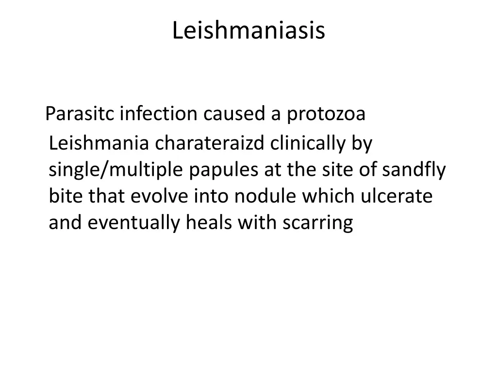 leishmaniasis