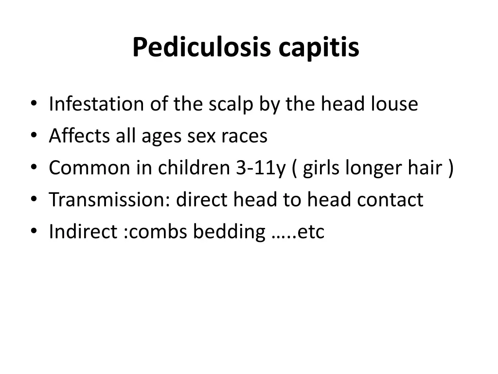 pediculosis capitis