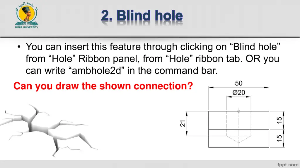 2 blind hole