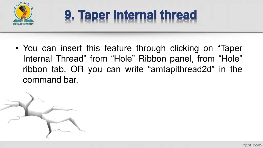 9 taper internal thread