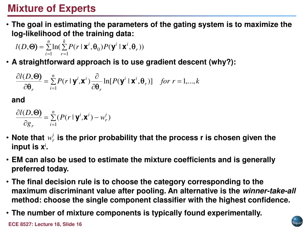 mixture of experts