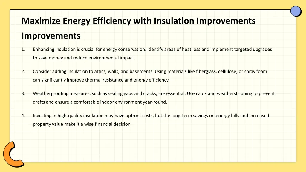 maximize energy efficiency with insulation