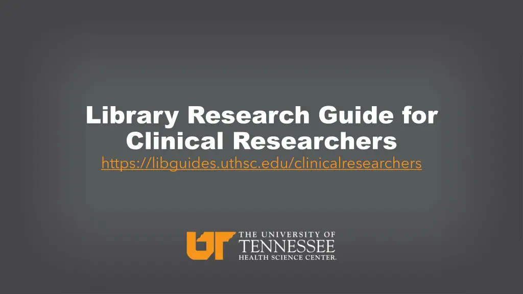 library research guide for clinical researchers