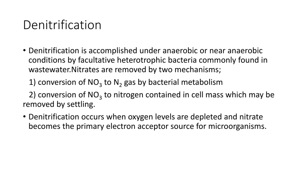 denitrification